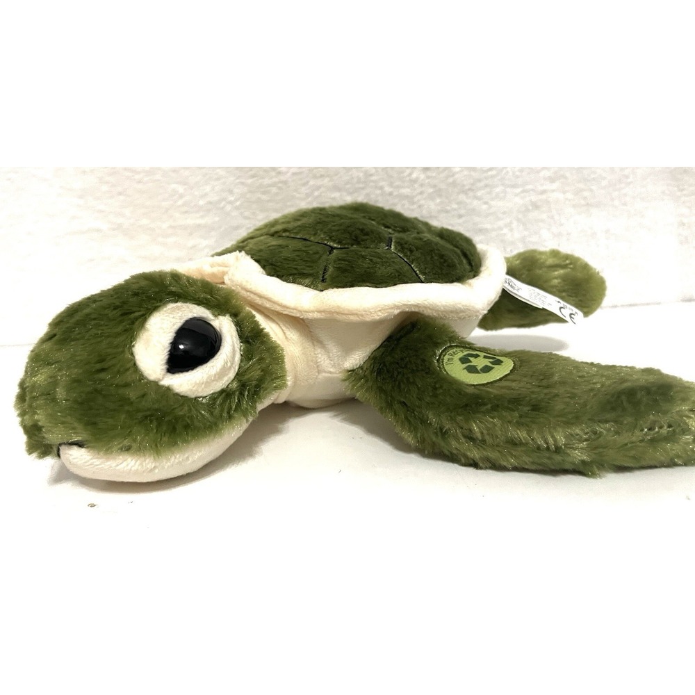 The Petting Zoo Plush/ stuff Sea Turtle - Made Of Recycled Material Soft Cute